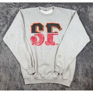 Booger Kids Graphic Crewneck Sweatshirt Heather Gray Mens Large San Francisco